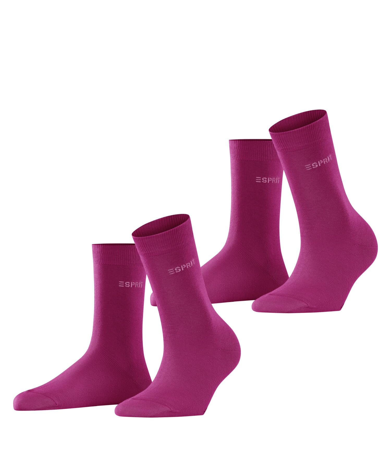 ESPRIT Women's Uni 2-Pack Breathable Cotton Socks