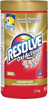 Resolve Gold Oxi-Action Clothing Stain Remover Powder 2.1kg – Colour Safe Formula – Laundry Powder for Removing Grass, Wine, Coffee, Oil Stains & More – Removes Stains the First Time