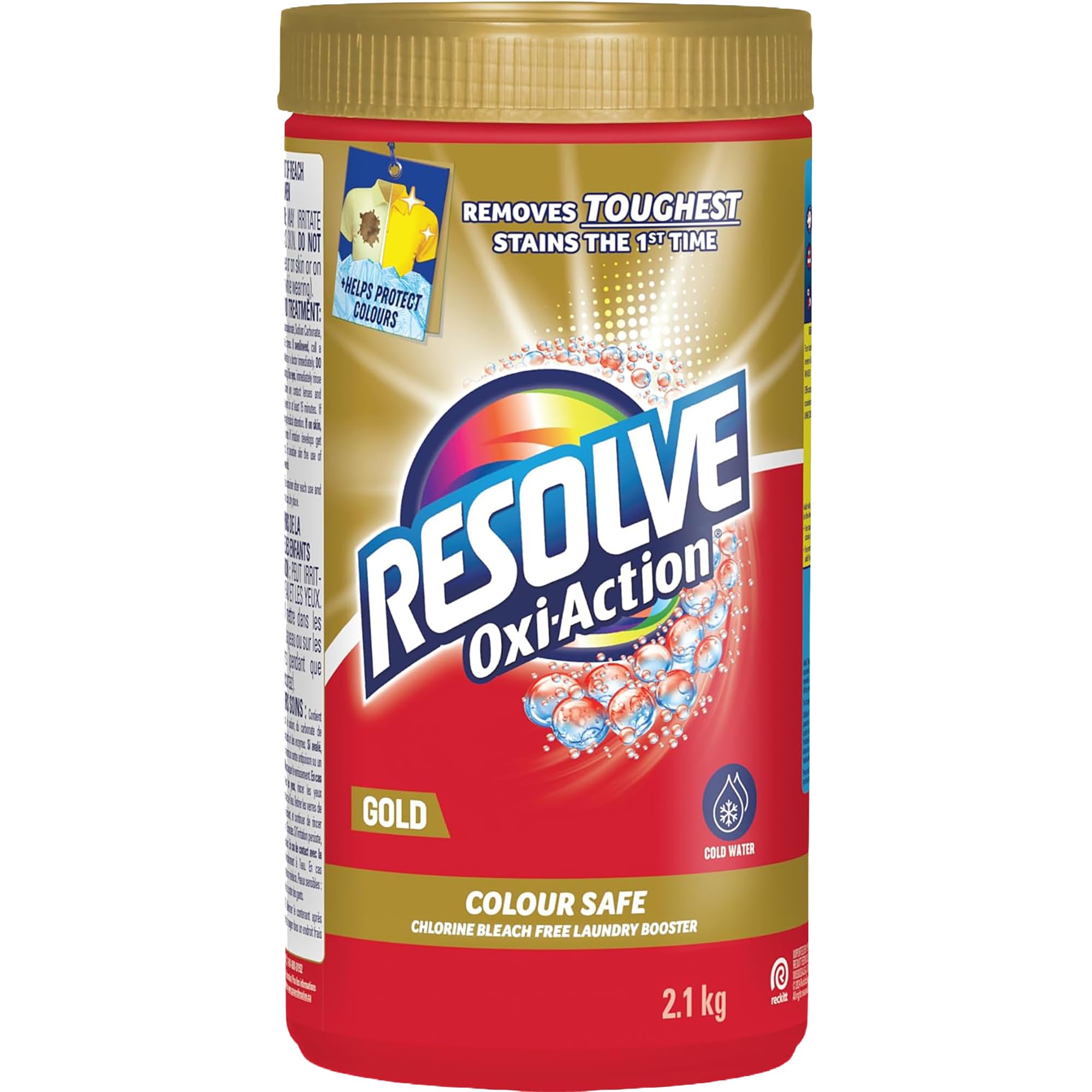 Resolve Gold Oxi-Action Clothing Stain Remover Powder 2.1kg – Colour Safe Formul