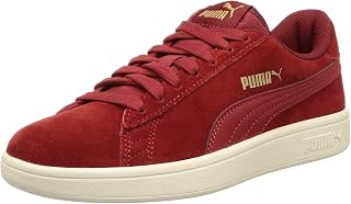Puma Smash V2 unisex trainers, Red Dahlia Puma Team Gold Whisper White, 47 EU