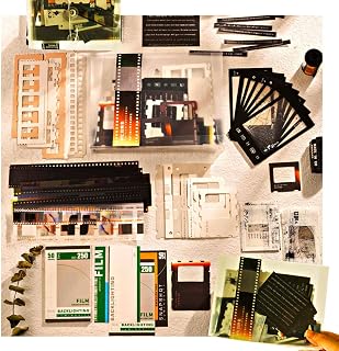 Vilikya 94pcs Movie Film Stickers for Scrapbook Kit, Film Strip Photo Frame for Scrapbooking Supplies, Quote Stickers for Journaling Decorative Bullet Journal Planner DIY Craft