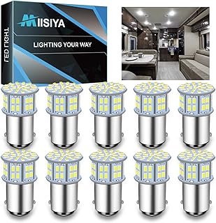 BA15D 1076 Led Bulb for RV 1142 1004 90 Bulb S8 for RV Light Bulbs Interior Camper Motorhome Trailer Marine Boat Lights White 12Volt AC/DC,10Pack