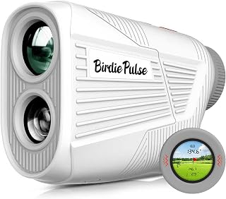 BirdiePulse1300 Yards Golf Rangefinder with Slope & Magnet, Range Finder Golf White/Black