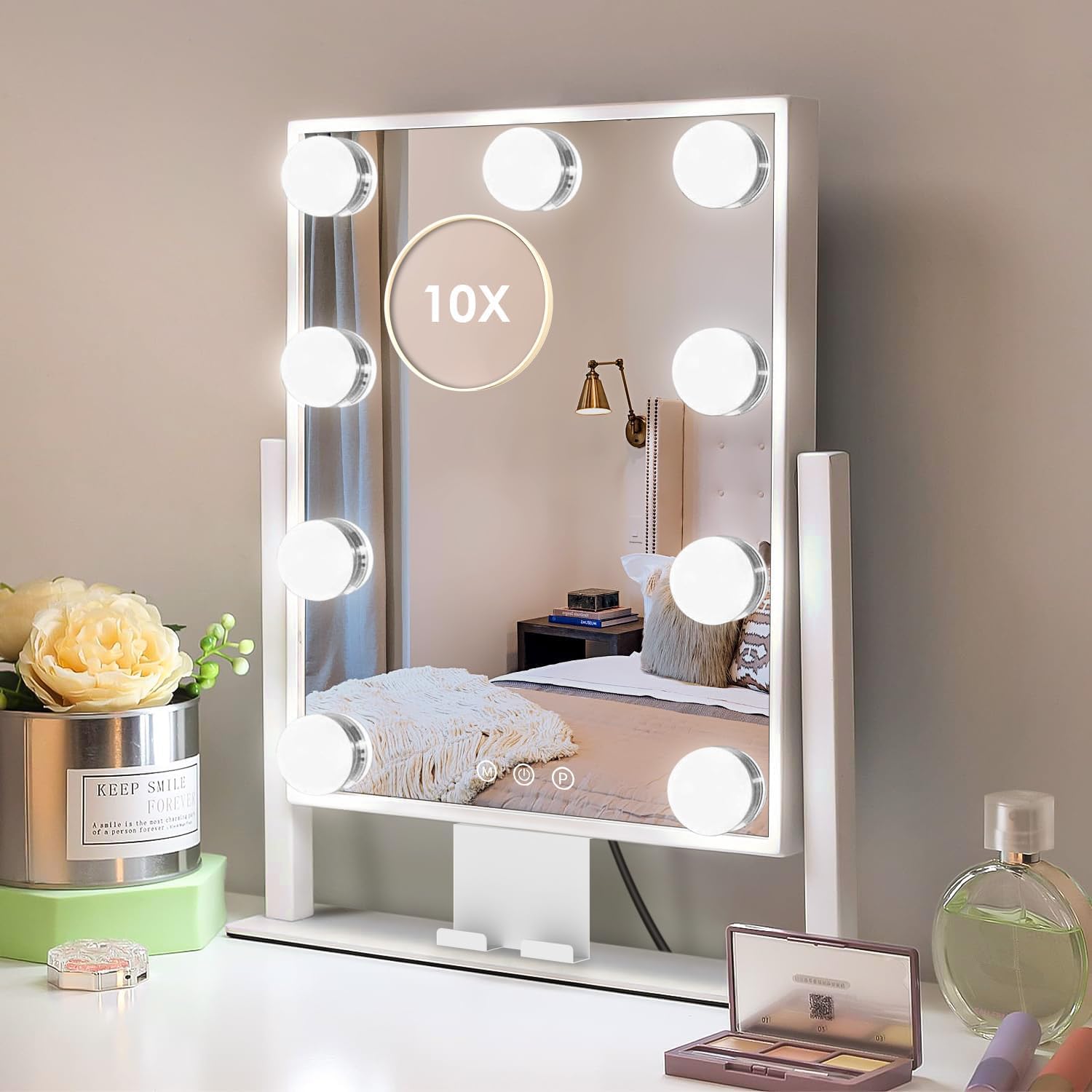 KOTTOVA Makeup Mirror with Lights - Modern Vanity Mirror, 14x12 Lighted-up Mirro