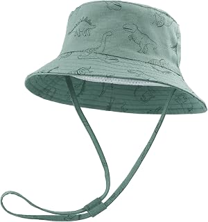 RAOEXI Baby Sun Protection Hat UPF50+ Toddler Girls Summer Bucket Boys Beach Hats Wide Brim Kids Play Cap Outdoor