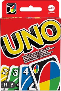 Mattel Games UNO Card Game Ages 7+ 2-10 Players | Classic UNO Colour and Number Card Game for Children, Teens & Family Game Nights, W2087