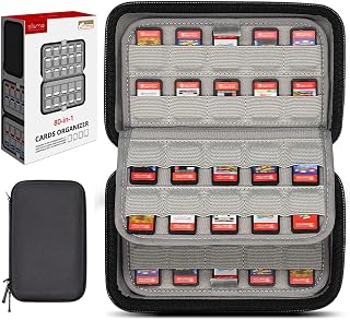 sisma 80 Switch Game Case Compatible with Nintendo Switch 2 Cartridges | 80 Game Cards Holder Large Capacity Organizer, Hard Shell Protection Compact Storage Box Portable Travel Carrying Case