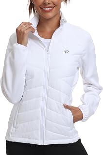MoFiz Women's Winter Jacket, Lightweight Thermal Fleece Jacket, Short Down Jacket, Sports Jacket with Zip