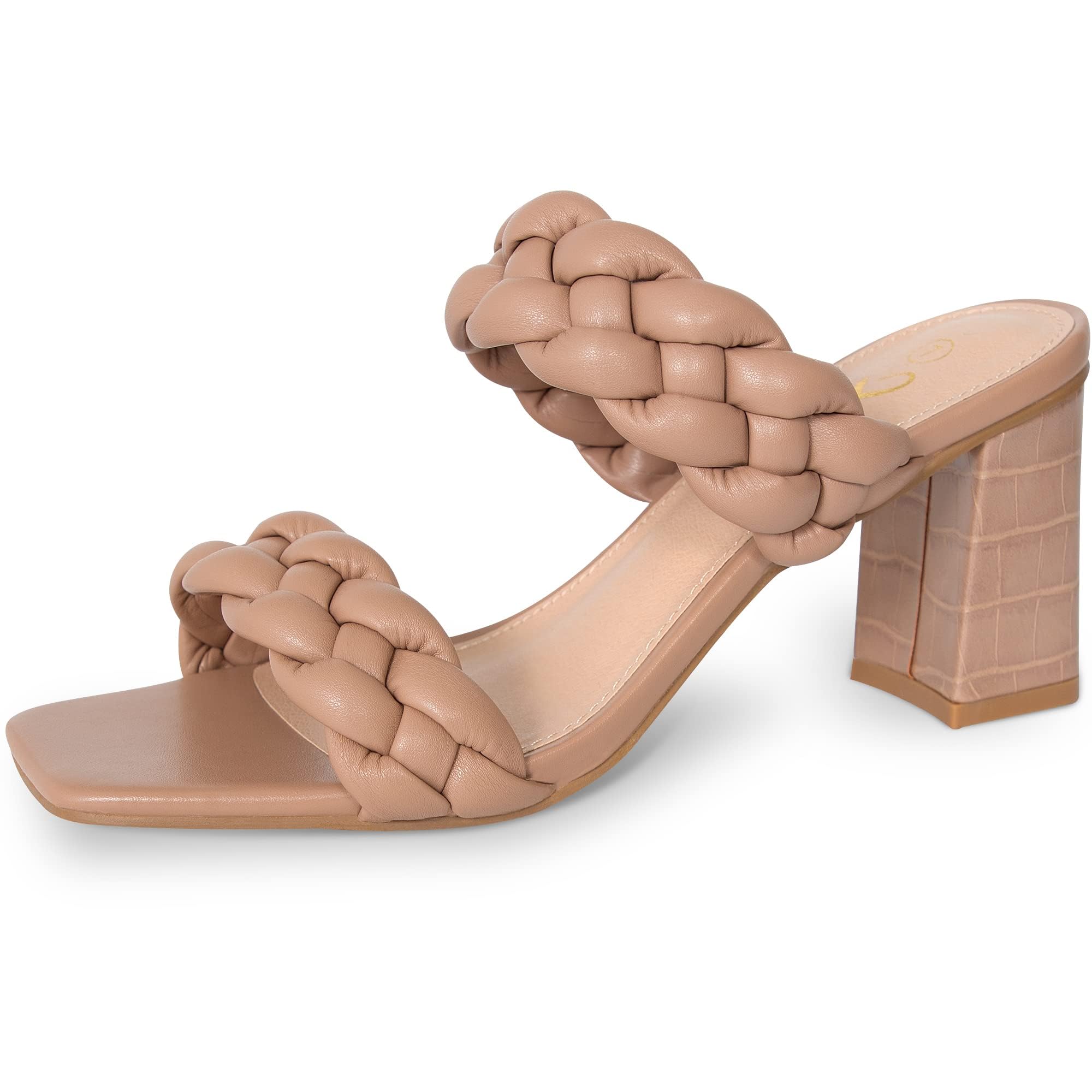 Athlefit Women's Braided HeelsHeeled Sandal