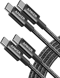 Anker USB C to USB C Cable, 60W Fast Charging Cable (2-Pack, 6 ft, Black) | For iPhone 18 / 17 Series, iPad mini 6, and More
