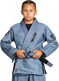 BJJ GI Children, Elite Youth Sports IBJJF Brazilian Jiujitsu Gi Kimono W/Pre-Shrunk Fabric and Free Belt
