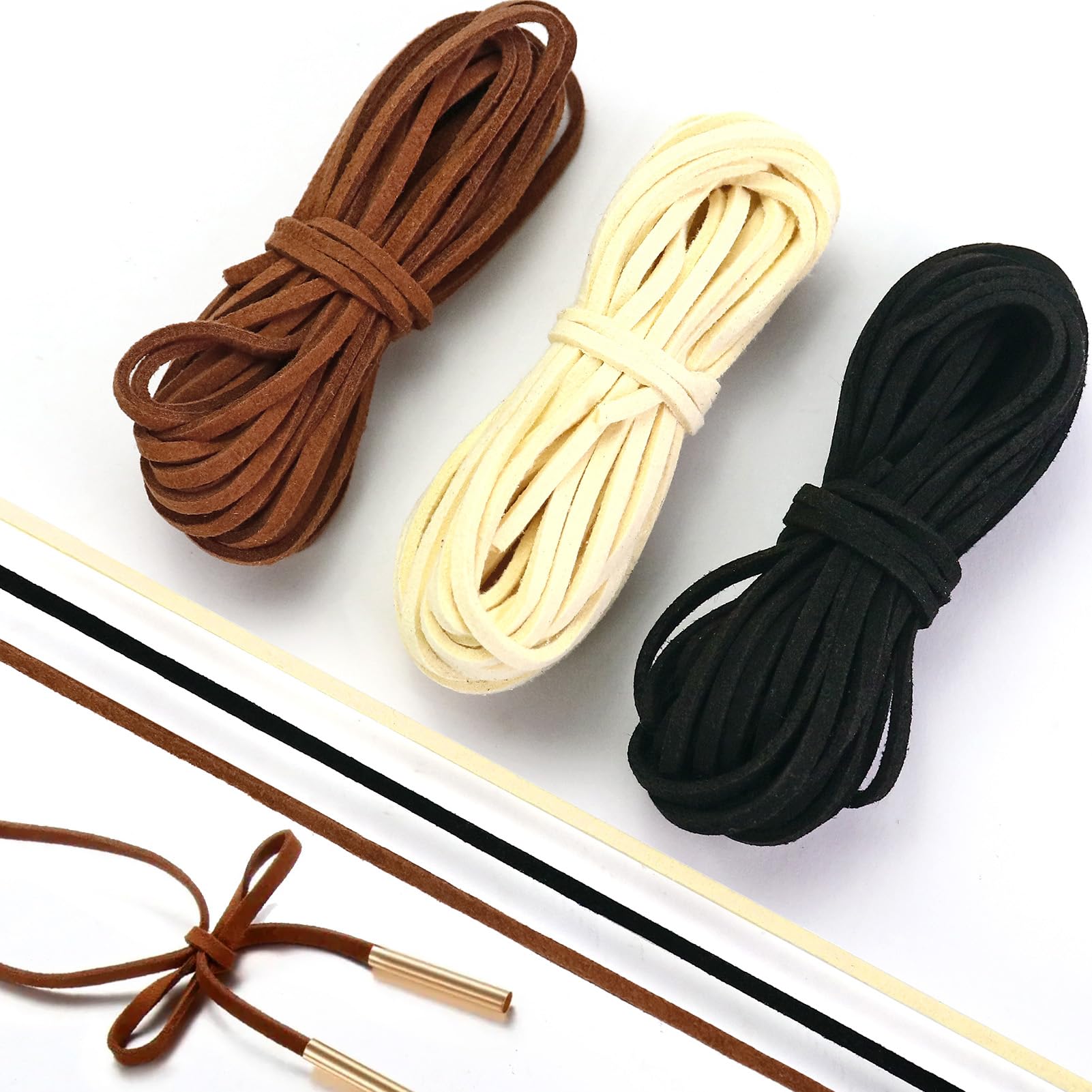 3 Pieces Suede Cord Cord for Jewelry Making Shoes Lacing Necklace Bracelet DIY C
