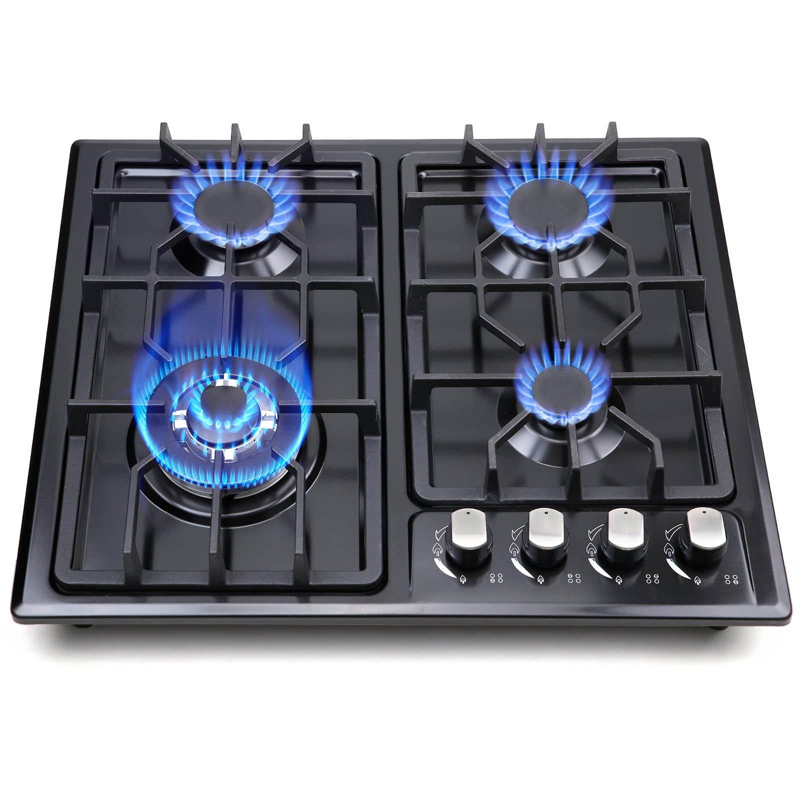 FORIMO Gas Cooktop 22Inch，Built in Gas Cooktop 4 Burners Stainless Steel Stove w