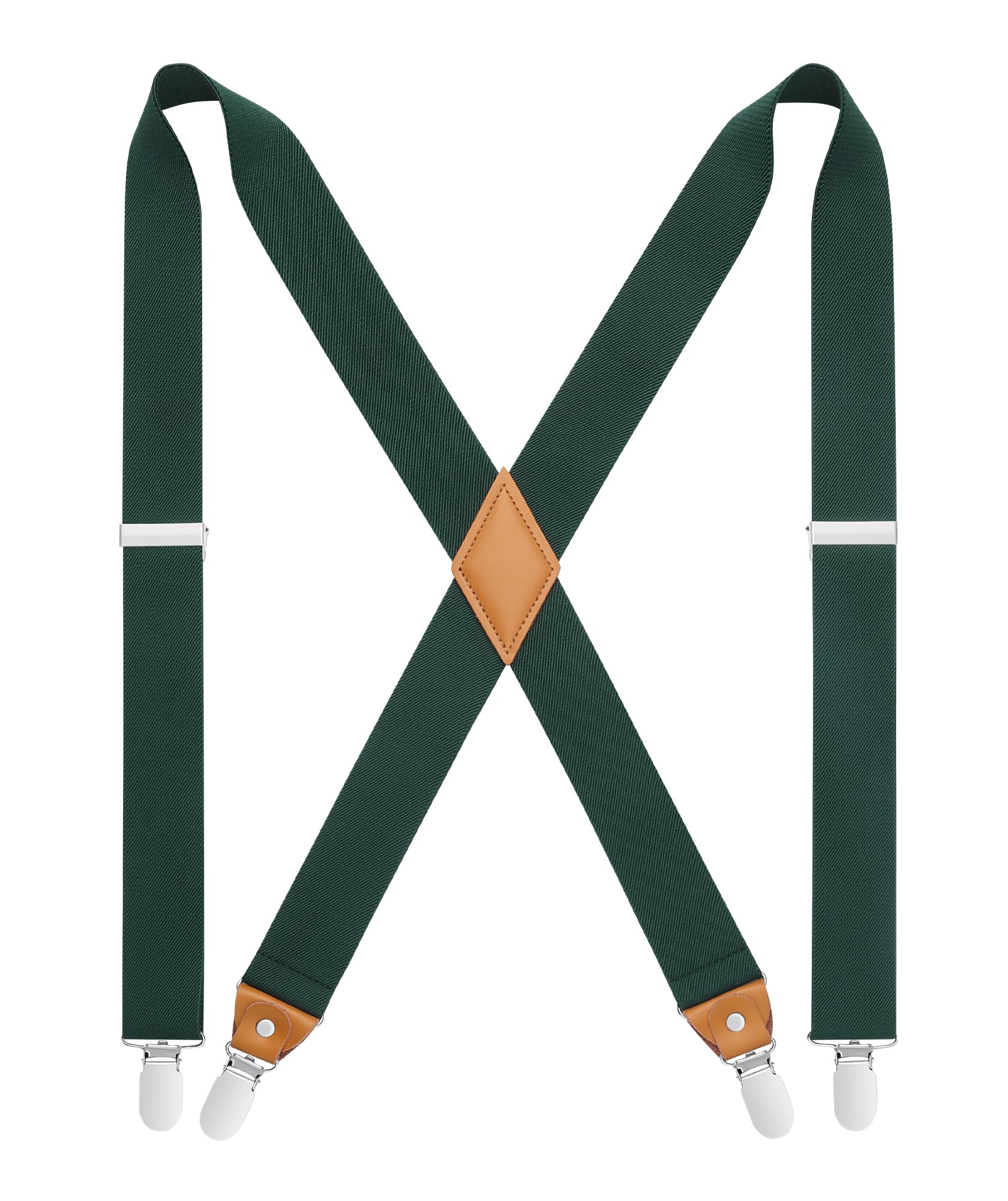 HISDERN Bretelle per uomo con molto forte 4 clip Bretelle Heavy Duty Bretelle re