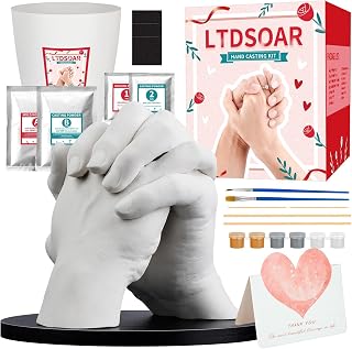 LTDSOAR Hand Casting Kit, Wedding & Anniversary & Couple Gifts for Him Her | Hand Mold Kit for Family, Couples Practice Kit, Bridal Shower Engagement Wed Birthday Gift for Boyfriend,Girlfriend,Women,Men