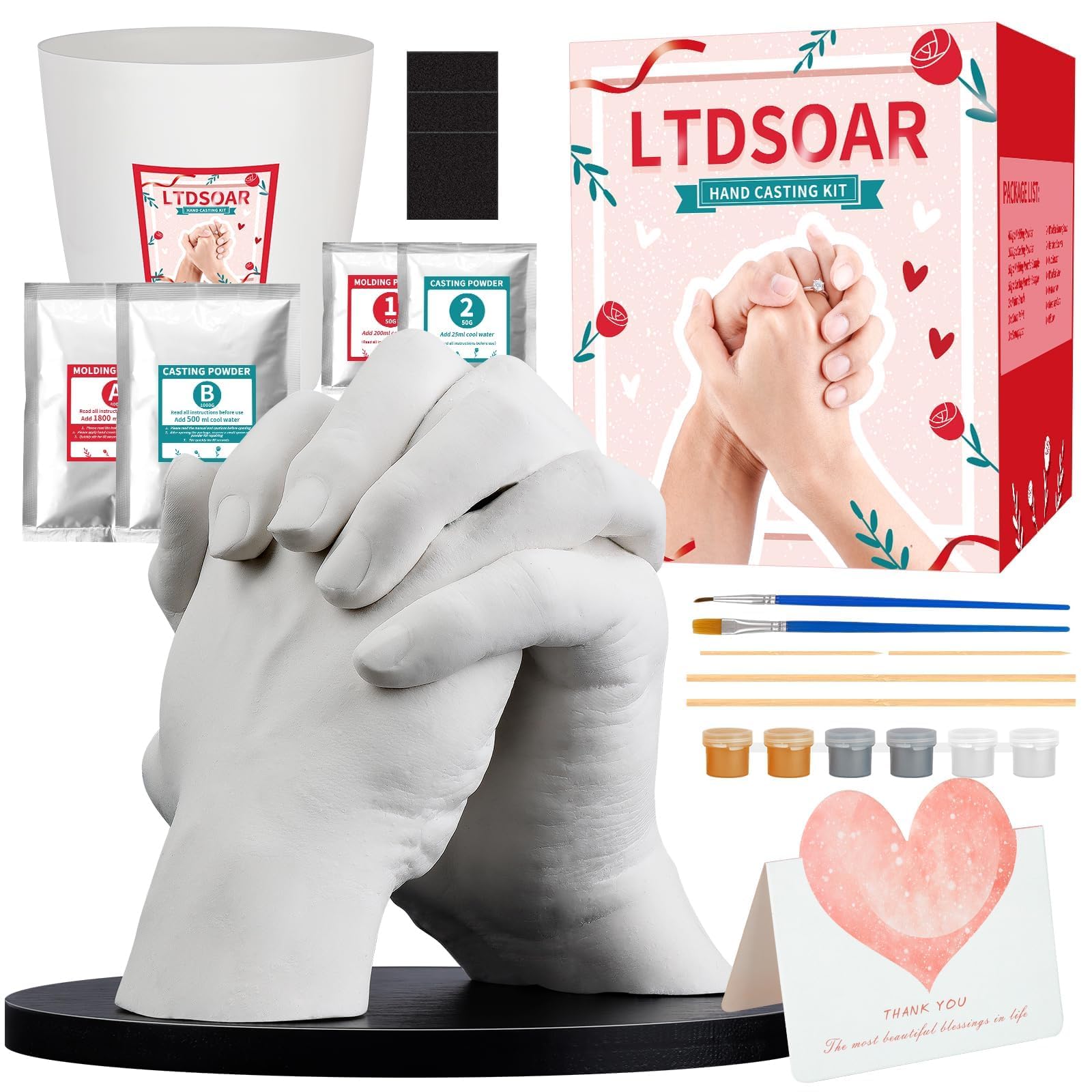 LTDSOAR Hand Casting Kit, Wedding & Anniversary & Couple Gifts for Him Her | Han