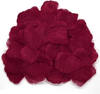 JHFGJGH 500 Pcs Exquisite Dark Red Rose Petals, Artificial Flower Petals for Weddings,Events Deco