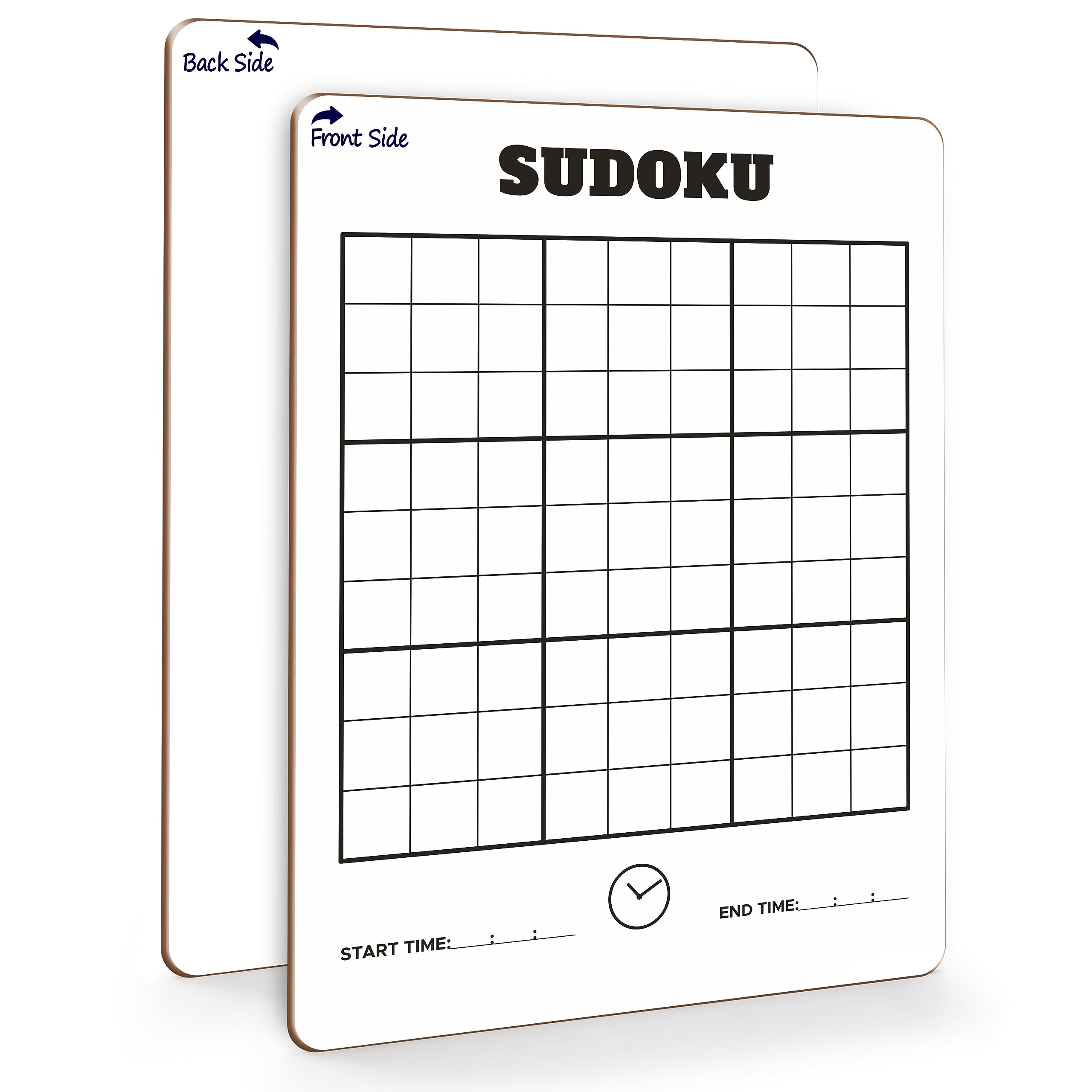 SCRIBBLEDO Dry Erase Sudoku for Kids Sudoku Puzzles for Adults All Ages 9”x12” W