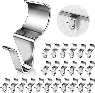 Vicsamer 24PCS Vinyl Siding Hook, Thicken Stainless Steel Vinyl Siding Clips Hangers, Heavy-Duty No Drill Vinyl Hook for Outdoor Decor, Hanging on Patio, Christmas Wreath Hangers