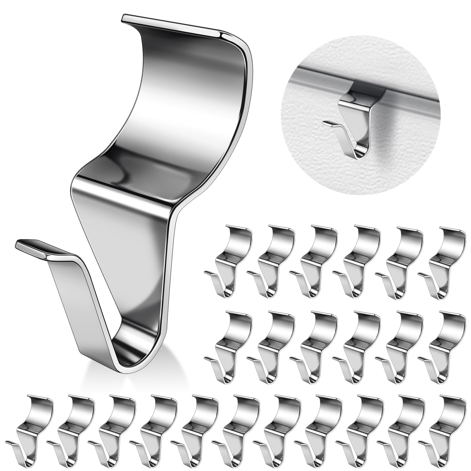 Vicsamer 24PCS Vinyl Siding Hook, Thicken Stainless Steel Vinyl Siding Clips Han