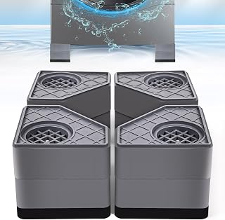 4Pcs Anti Vibration Pads for Washing Machine, Stops Washer Dryer Moving, Prevents Noise, Vibration Transfer, Antivibration Stabilizer Support Feet (Increase3.14in)