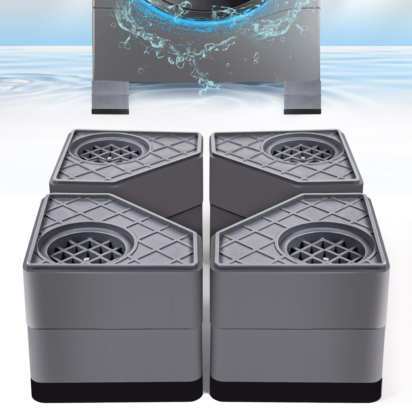 4Pcs Anti Vibration Pads for Washing Machine, Stops Washer Dryer Moving, Prevent
