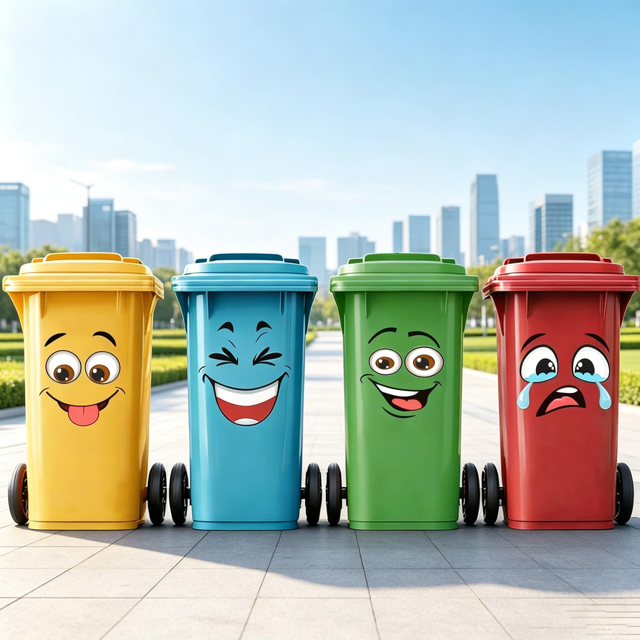 Funny Trash Can Stickers Removable Self Adhesive Decals for Trash Can Wall, Refr