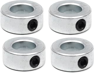 TonGass 4 Pack 5/8 Inch Bore Shaft Collars with Set Screws | Zinc-Plated Carbon Steel Locking Collars for Axles, Rods, Wheels and Mechanical Equipment, 1-1/8 Outer Diameter, 1/2 Width