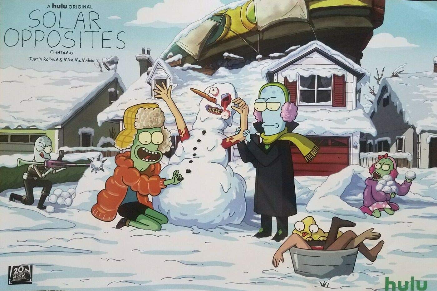 SOLAR OPPOSITES - 12"x18" Original Promo TV Poster SDCC 2019 Justin Roiland