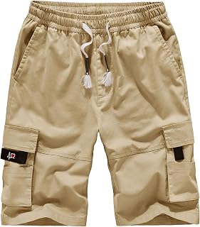 APTRO - Men's Cargo Shorts Summer Leisure Cotton Shorts without Belt