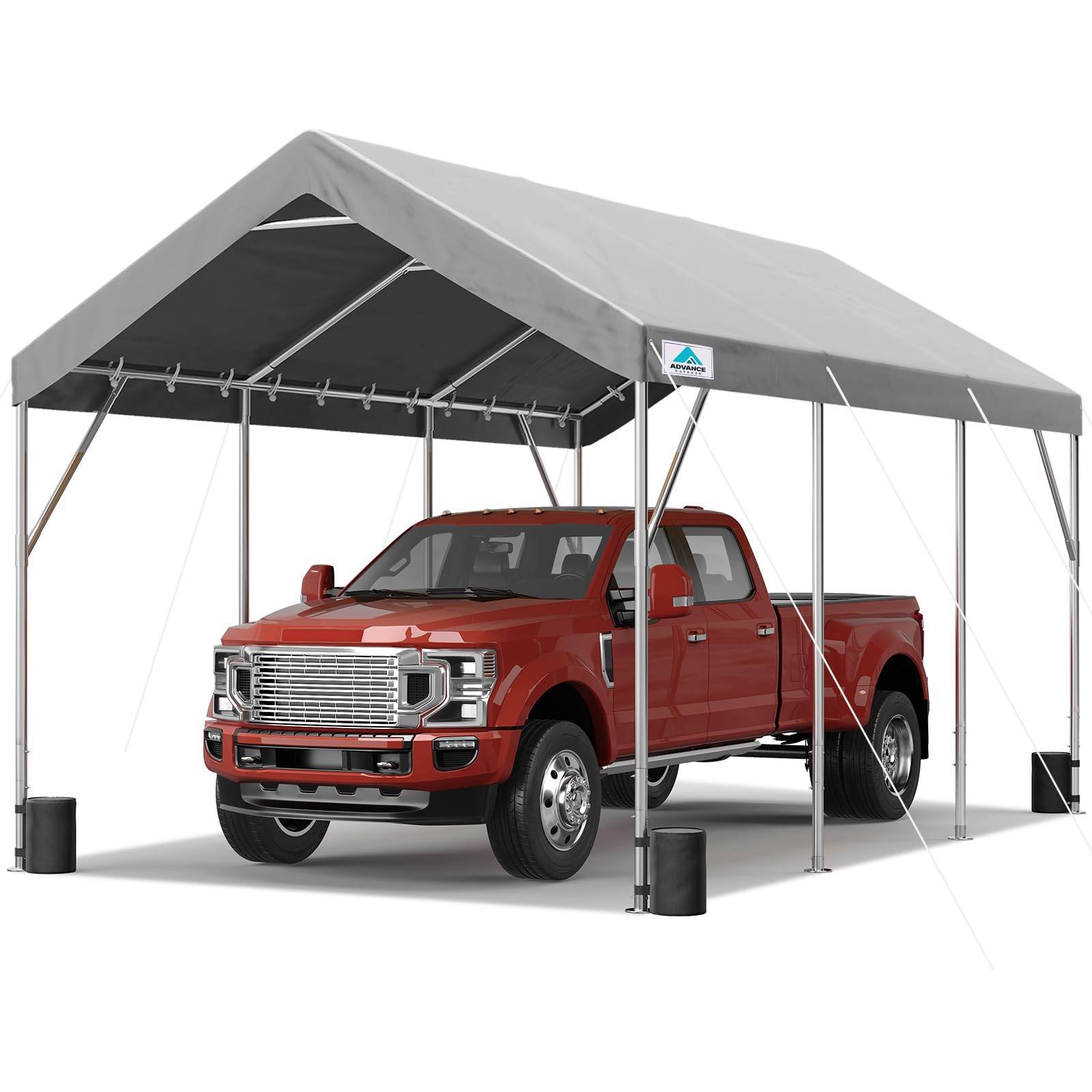ADVANCE OUTDOOR 12x20 ft Heavy Duty Carport Potable Car Canopy Garage Party Tent
