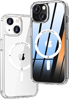 ONES for iPhone 14 Plus Case, Hybrid Magnetic Phone Case, Compatible with MagSafe, Military Grade Protection, Shockproof Airbag, Anti-Yellow Silicone Cover, Scratch-Resistant, Thin, Clear