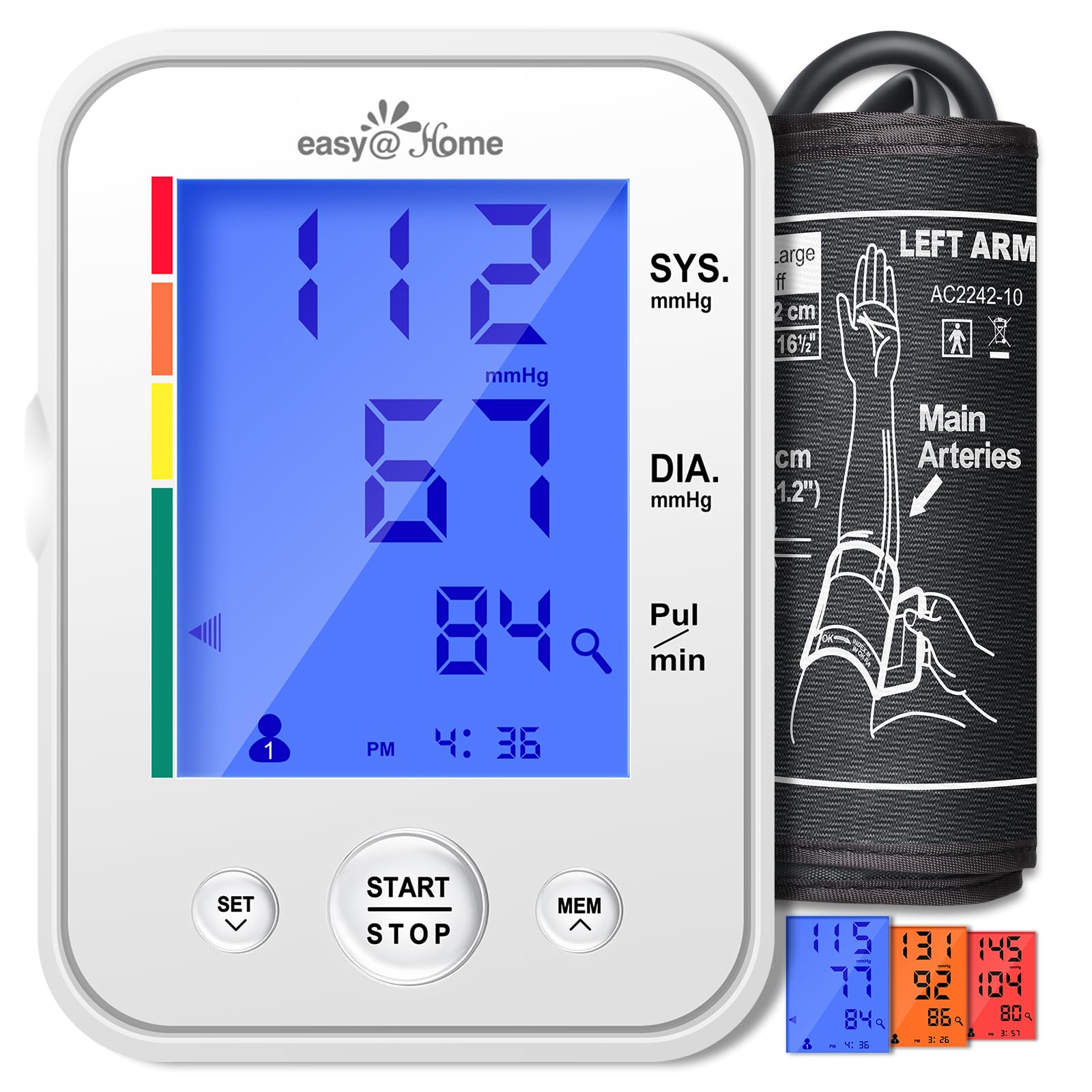 easy@Home Blood Pressure Monitor for Home Use - Upper Arm Cuff EBP-095 | Automat