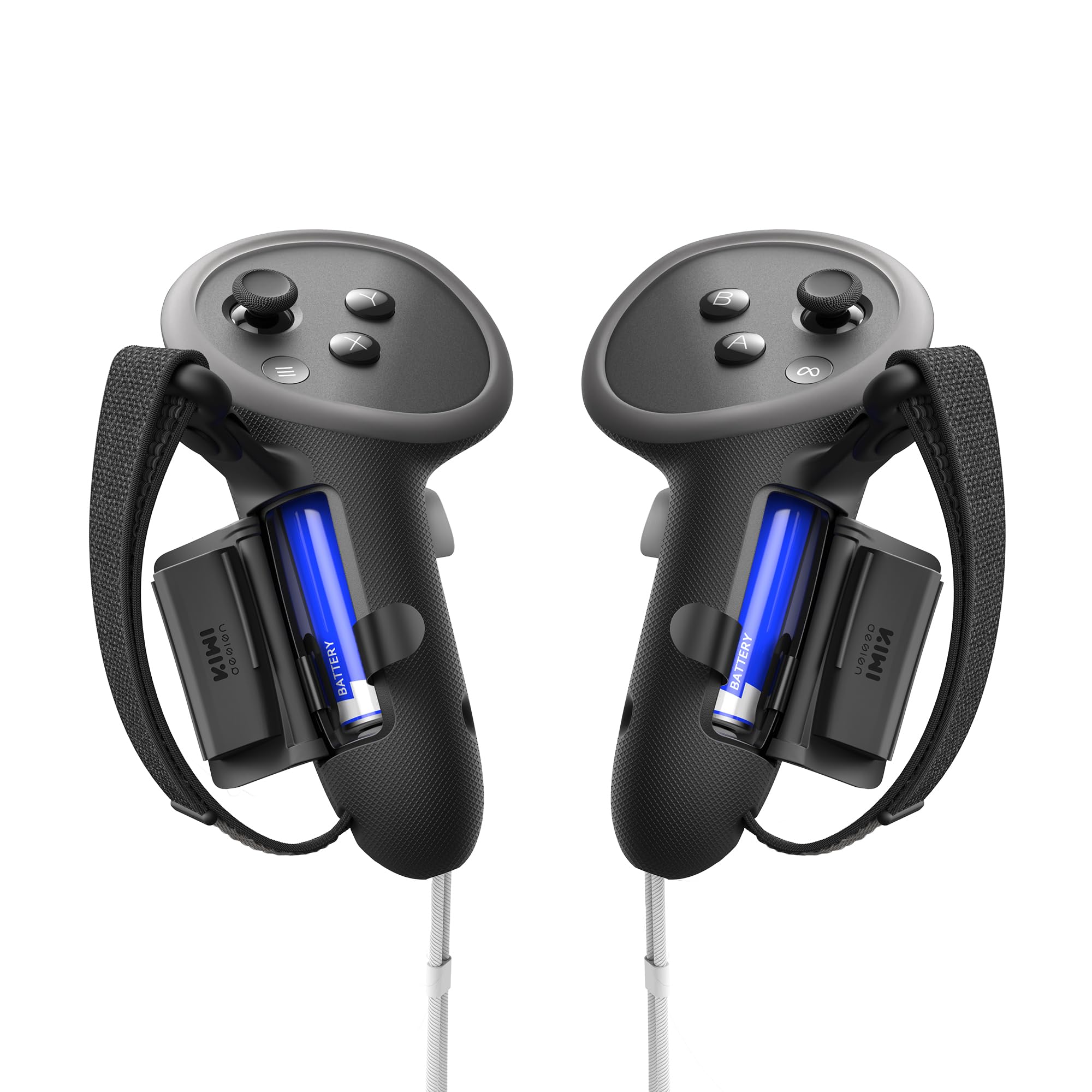 KIWI design Non-Slip Controller Grips with Battery Opening for Quest 3/3S | Upgr