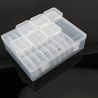 Mr. Pen- Bead Organizer Box, 30 Mini Clear Beads Organizers and Hinged Lid | 66 pcs Labels, Bead Storage Container Boxes for DIY Jewelry Crafts, Diamonds, Clay Beads, Screws, Seeds, Small Parts