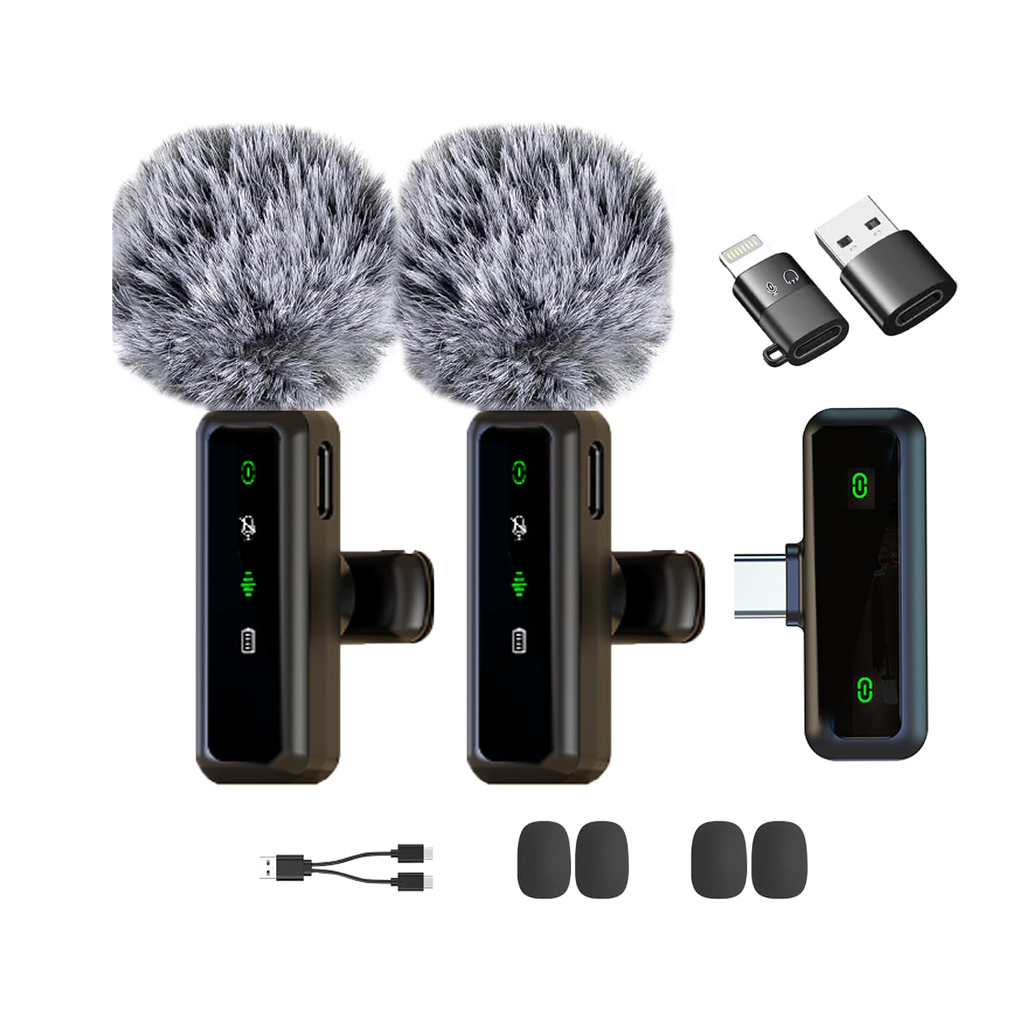 XIXIXIAXIA Wireless Tie Mic for iPhone, iPad, Android, Camera, Computer, Laptop,
