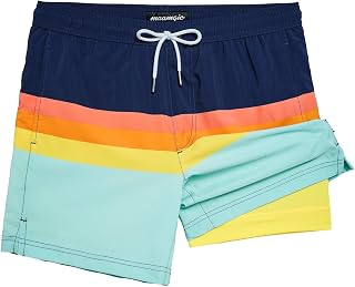 maamgic 5" Mens Swim Shorts with Compression Liner 4-Way Stretch Bathing Suit Swimming Shorts 2 in 1 Men's Swim Trunks with Zipper Pockets Quick Dry