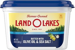 Land O Lakes Butter with Olive Oil & Sea Salt, Spreadable, 13 oz tub