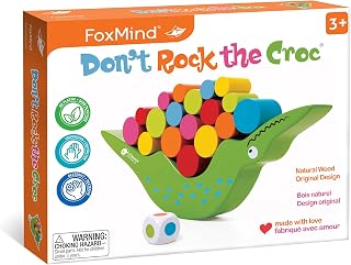 FoxMind Games: Don't Rock The Croc, Toddler Boy Girl Games, Kids Games 3-5, Multiplayer 3 Year Old Board Games for Family Fun