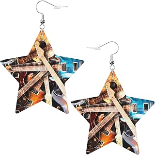 Fashion Art Leather Earrings Star For Women, Double-sided Earring, Starlike Dangle Drop Earrings, Stellate Art Earrings Jewelry For Beach Party Gift