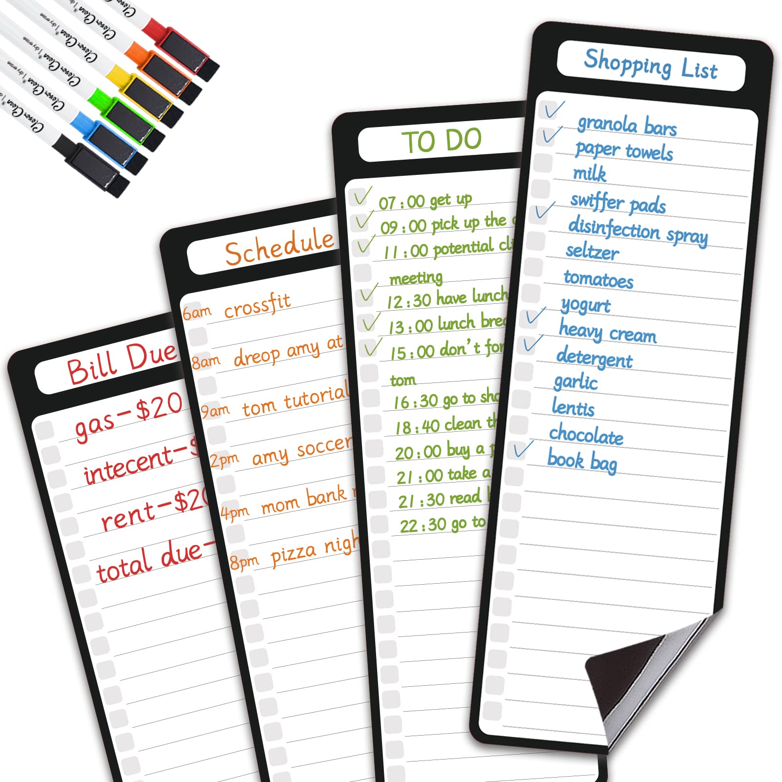 Magnetic Dry Erase List Board - 4"x12" (10.16x30.48cm) Multifunctional List Boar