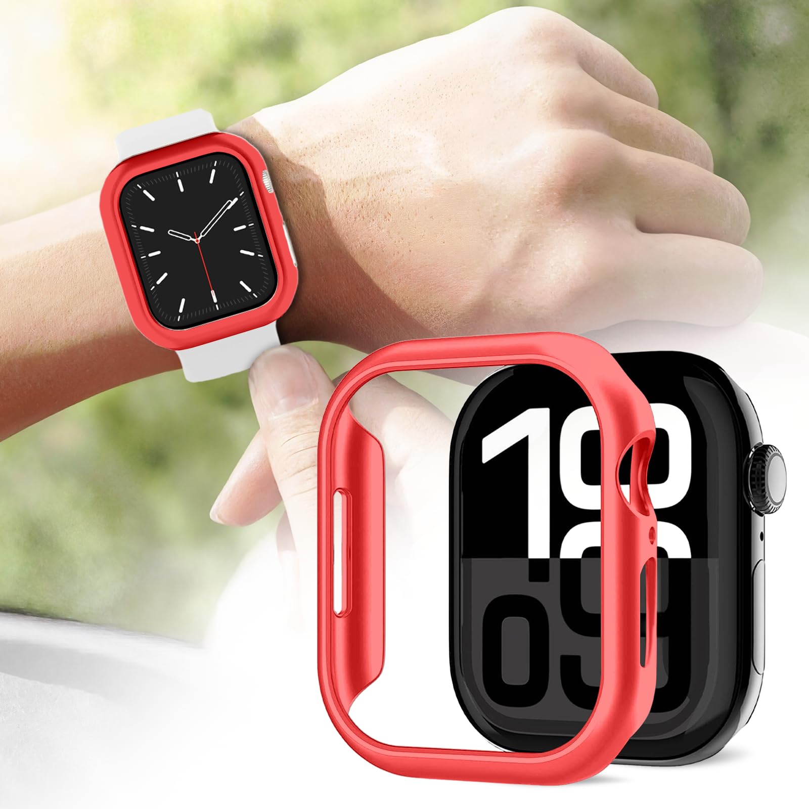 Watch Case Compatible with Smartwatch Series 2 3 10 Lightweight Shockproof Prote