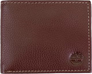 Timberland Mens Leather Wallet with Attached Flip Pocket Travel Accessory- Bi-Fold Wallet