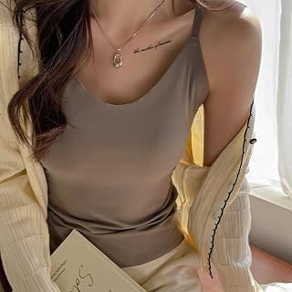 Women Camisoles Crop Top Sleeveless Shirt Slim Lady Bralette Tops Strap Skinny Vest Camisole Base Vest for Casual