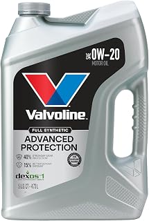 Valvoline Advanced Full Synthetic SAE 0W-20 Motor Oil 5 QT | Proven to maximize engine life, 40% stronger wear protection, 15% better deposit defense, up to 2.5X better heat protection
