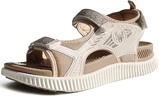 KuaiLu Sandals Womens Orthopedic Walking Ladies Recovery Sport Thick Athletic Cushion Outdoor Hiking Water Sandles Adjustable Strap Sandals Comfortable Plantar Fasciitis Arch Support Beige 7.5