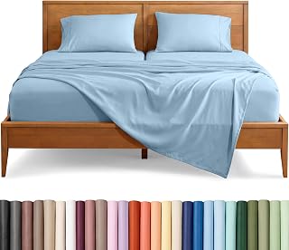 Bare Home Split King Sheet Set - 1800 Ultra-Soft (Split King, Light Blue)