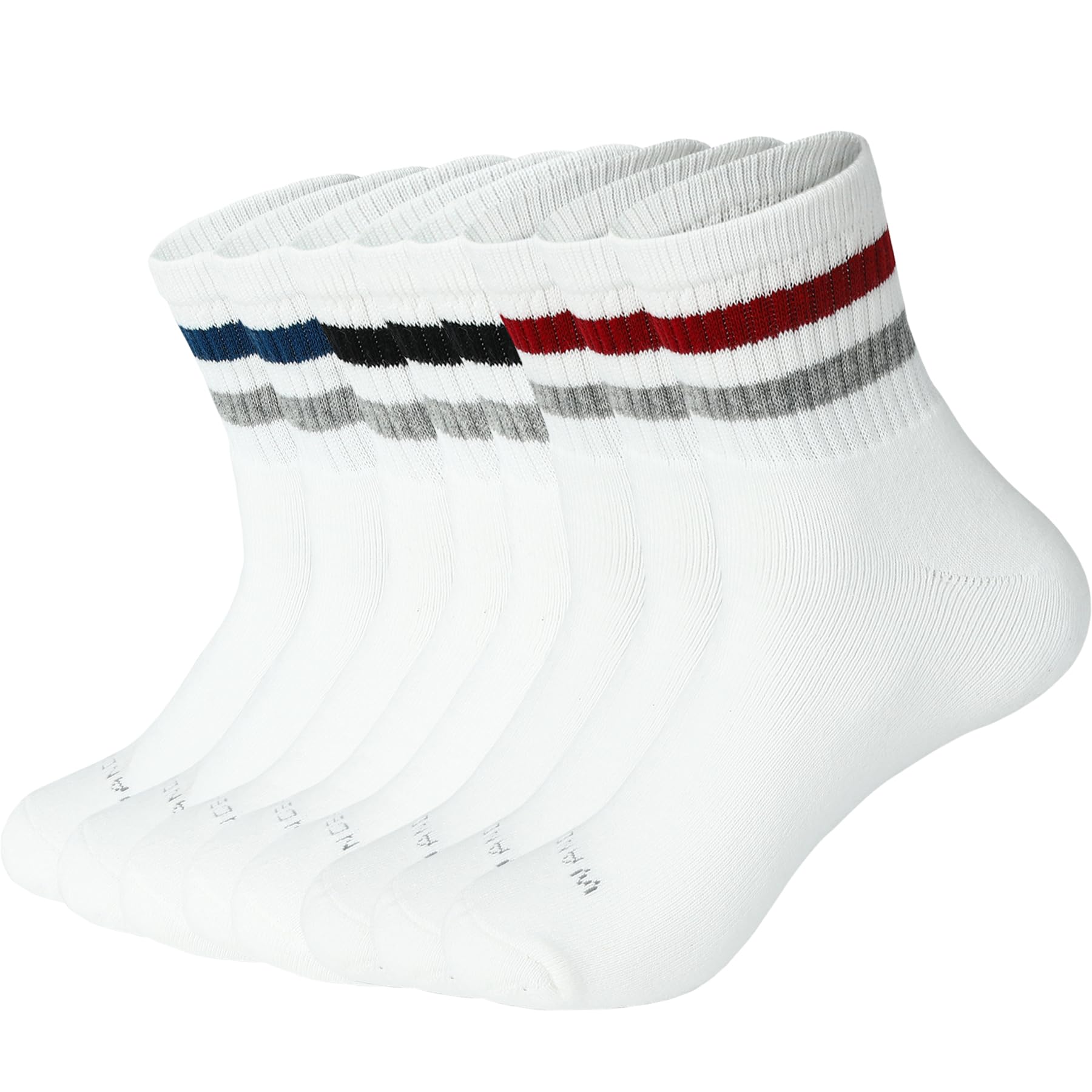 WANDER Men's Athletic Ankle Socks 3/8 Pairs Thick Cushion Running Socks for Men&