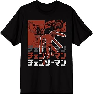 Chainsaw Man Slick Squad Tonal Art Men's Black Crew Neck Short Sleeve T-Shirt