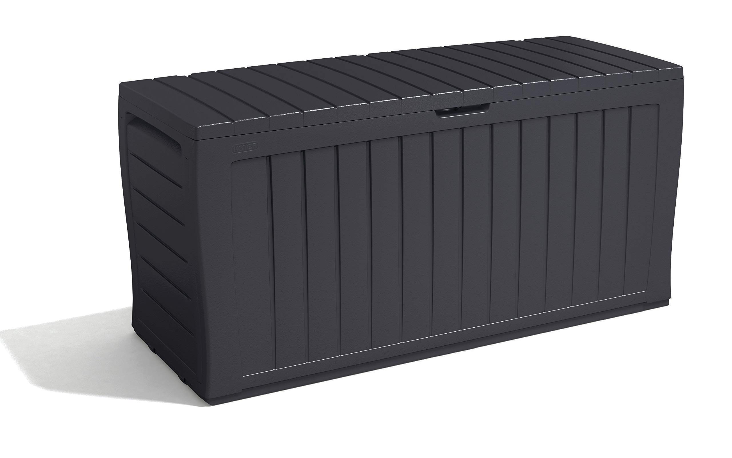 Keter Marvel+ 270L Garden Storage Box Graphite Wood Effect, Weatherproof